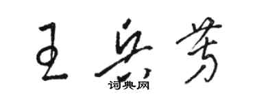 駱恆光王兵芳草書個性簽名怎么寫