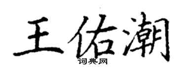 丁謙王佑潮楷書個性簽名怎么寫
