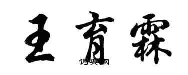 胡問遂王育霖行書個性簽名怎么寫