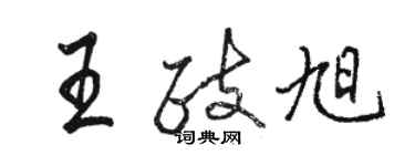 駱恆光王政旭行書個性簽名怎么寫