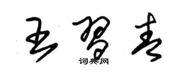 朱錫榮王習青草書個性簽名怎么寫