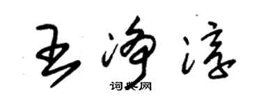 朱錫榮王淨淳草書個性簽名怎么寫