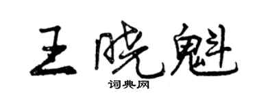 曾慶福王曉魁行書個性簽名怎么寫