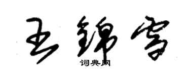 朱錫榮王錦雪草書個性簽名怎么寫