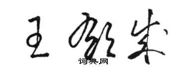 駱恆光王郁成草書個性簽名怎么寫