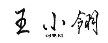 駱恆光王小翎行書個性簽名怎么寫