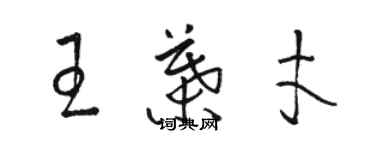 駱恆光王葉才草書個性簽名怎么寫