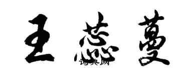 胡問遂王蕊蔓行書個性簽名怎么寫