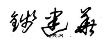 朱錫榮錢建華草書個性簽名怎么寫