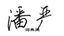 駱恆光潘嚴行書個性簽名怎么寫