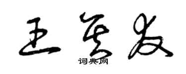 曾慶福王其友草書個性簽名怎么寫