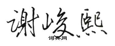 駱恆光謝峻熙行書個性簽名怎么寫