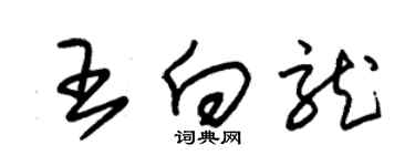 朱錫榮王向龍草書個性簽名怎么寫