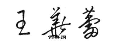 駱恆光王華蕾草書個性簽名怎么寫