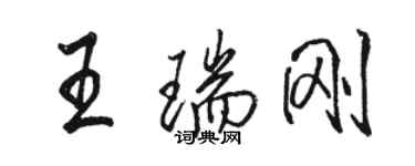 駱恆光王瑞剛行書個性簽名怎么寫