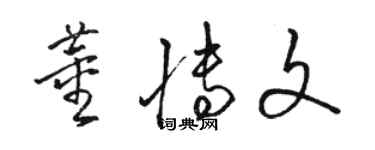 駱恆光董博文草書個性簽名怎么寫