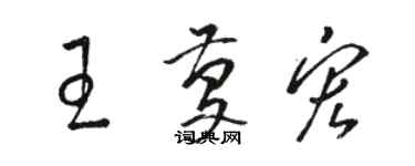 駱恆光王慶宏草書個性簽名怎么寫