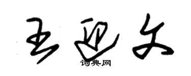 朱錫榮王迎文草書個性簽名怎么寫