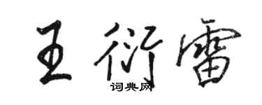 駱恆光王衍雷行書個性簽名怎么寫