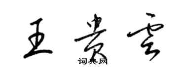 梁錦英王貴雲草書個性簽名怎么寫