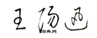 駱恆光王陽迅草書個性簽名怎么寫