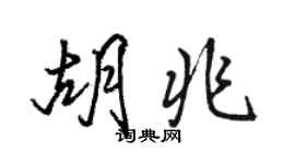駱恆光胡兆行書個性簽名怎么寫