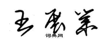 朱錫榮王展業草書個性簽名怎么寫