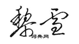 駱恆光黎雪草書個性簽名怎么寫