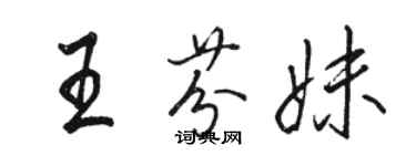 駱恆光王芬妹行書個性簽名怎么寫