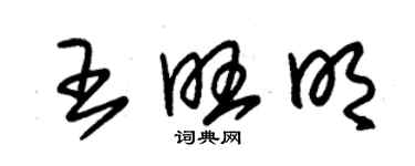 朱錫榮王旺明草書個性簽名怎么寫