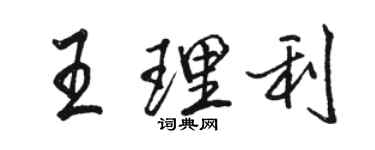 駱恆光王理利行書個性簽名怎么寫