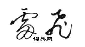 駱恆光雷飛草書個性簽名怎么寫