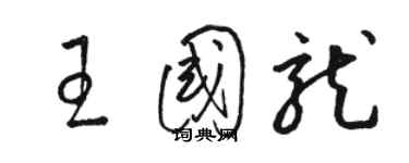 駱恆光王國龍草書個性簽名怎么寫