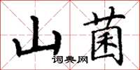 丁謙山菌楷書怎么寫