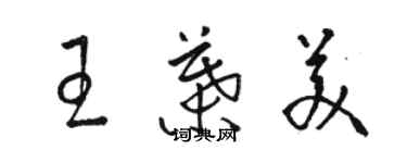 駱恆光王葉美草書個性簽名怎么寫