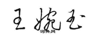 駱恆光王婉玉草書個性簽名怎么寫