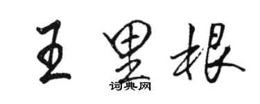 駱恆光王里根行書個性簽名怎么寫