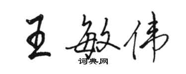 駱恆光王敏偉行書個性簽名怎么寫