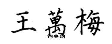 何伯昌王萬梅楷書個性簽名怎么寫
