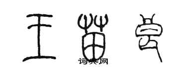 陳墨王苗良篆書個性簽名怎么寫