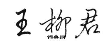 駱恆光王柳君行書個性簽名怎么寫