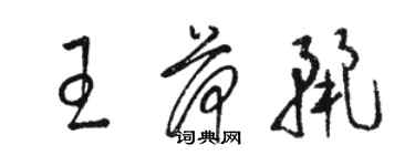 駱恆光王荷麗草書個性簽名怎么寫