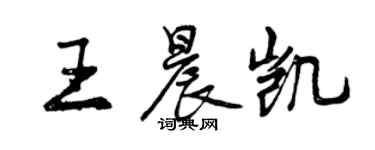 曾慶福王晨凱行書個性簽名怎么寫