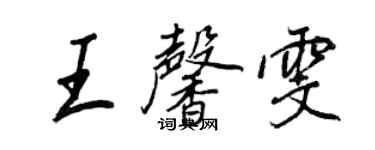 王正良王馨雯行書個性簽名怎么寫