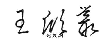 駱恆光王欣叢草書個性簽名怎么寫