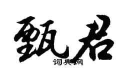 胡問遂甄君行書個性簽名怎么寫