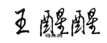 駱恆光王醒醒行書個性簽名怎么寫