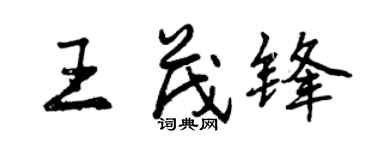 曾慶福王茂鋒行書個性簽名怎么寫