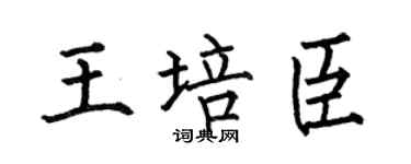 何伯昌王培臣楷書個性簽名怎么寫