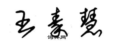 朱錫榮王秦慧草書個性簽名怎么寫